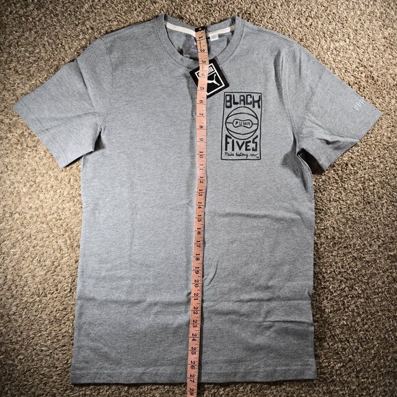 PUMA Black Fives "Make History Now" Graphic Tee Men's Size Small 532264-02 Gray - Picture 3 of 11